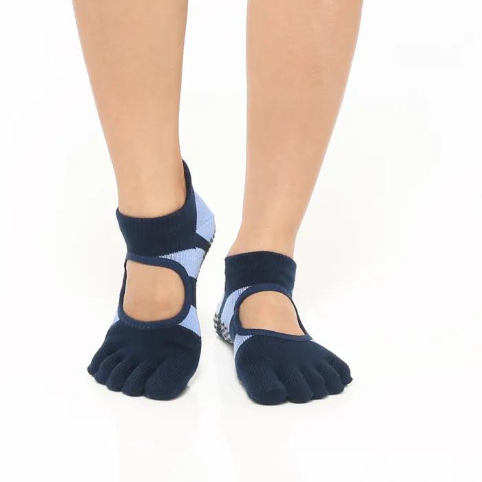 Pilates Yoga Non-slip Socks Toe Socks Blueberry S