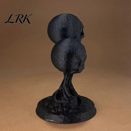 Abstract Fluid Skull Statue Integrated Molding Process Figure, 3D Printed Double Art Ornament, Personalized Desk Decor Statue, Dark Style Decoration