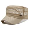 Mesh iron standard full network outdoor sunscreen hat casual flat top hat summer hat men's shading breathable summer