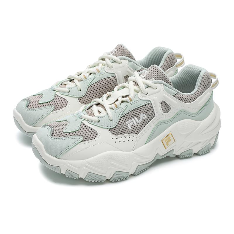 New FILA Ravagement 2 S Raider 2S Low Top Chunky Sneakers Women's White Cyan F12W522122F-LS