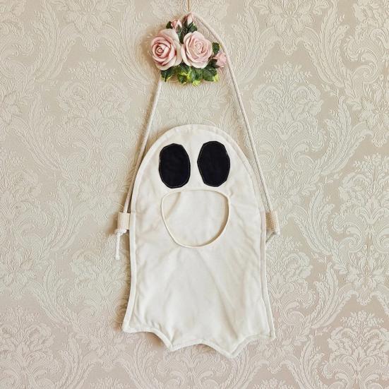 Ghost Candy Bag Spooky White Ghost Goodie Bags Fabric Ghost