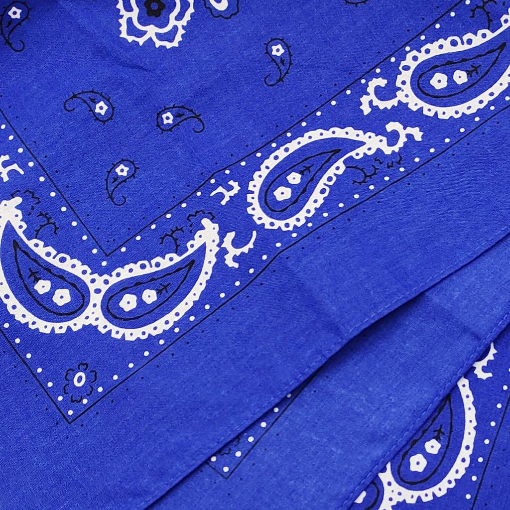 kakatrend Bandana Blue Paisley Adult 100% Cotton Stylish Handkerchief Bandana Cotton Men's Unisex Large 55cm x 55cm