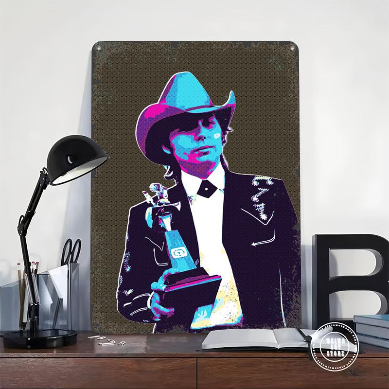 Country Music Star Award Tinplate Poster Customized Wall Art Vintage Retro Metal Signs for Aesthetic Decoration Room Coffee Bar