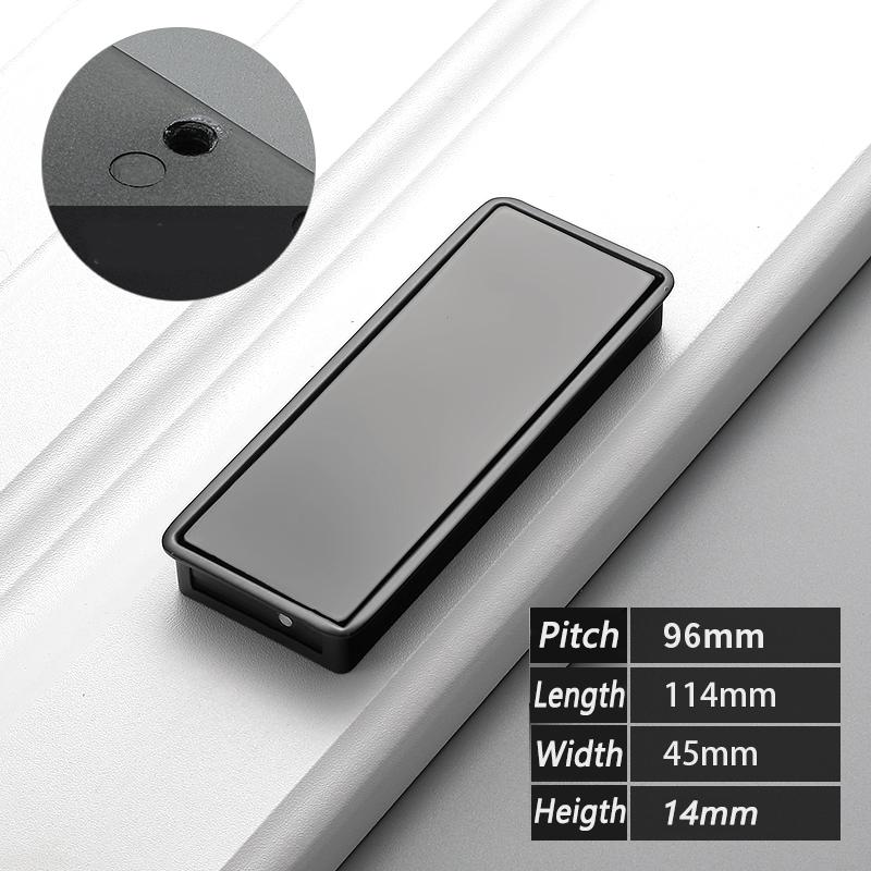 Closet Kitchen Hidden Door Handle Black Gold Embedded Handle Door Invisible Cabinet Handle Recessed Pulls Knob Furniture Hardwar