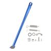 CNC Aluminum Alloy Kickstand Side Stand with Spring Accessory Fit for Husaberg FE 501 FE 250 FE 390(Blue Rod Gray Foot )