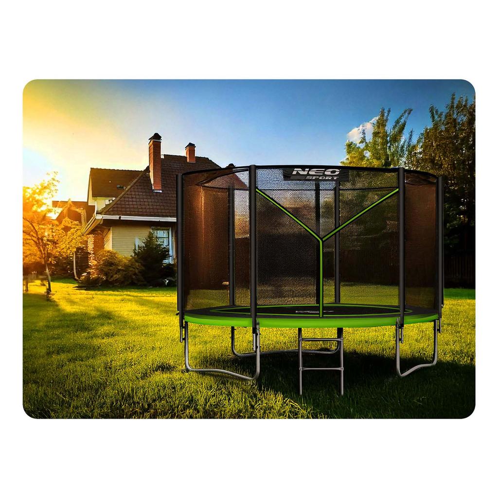 Garden Trampoline 10Ft/312Cm With Outer Net and Ladder Neo-Sport