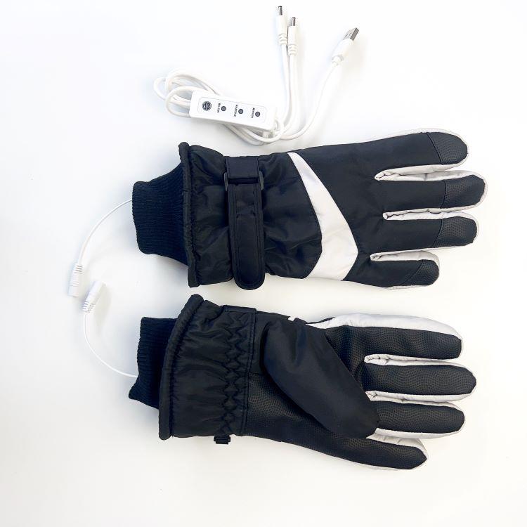 USB Heated Ski Gloves: Waterproof, Touchscreen-Compatible, Non-Slip, Thick Winter Warmth.