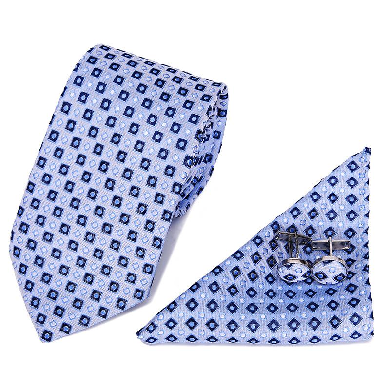 7.5Cm Business Tie Men'S Tie Set, Wedding Polyester Tie Gift Box
