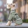 Dog Winter Clothes Warm Overalls for Small Medium Dog Water Repellent Thicken Padded Dog Coat with Harness Adjustable Reflective