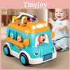 Multifunctional School Bus Light Sound Educational Toy For Toddlers Boys And Girls
