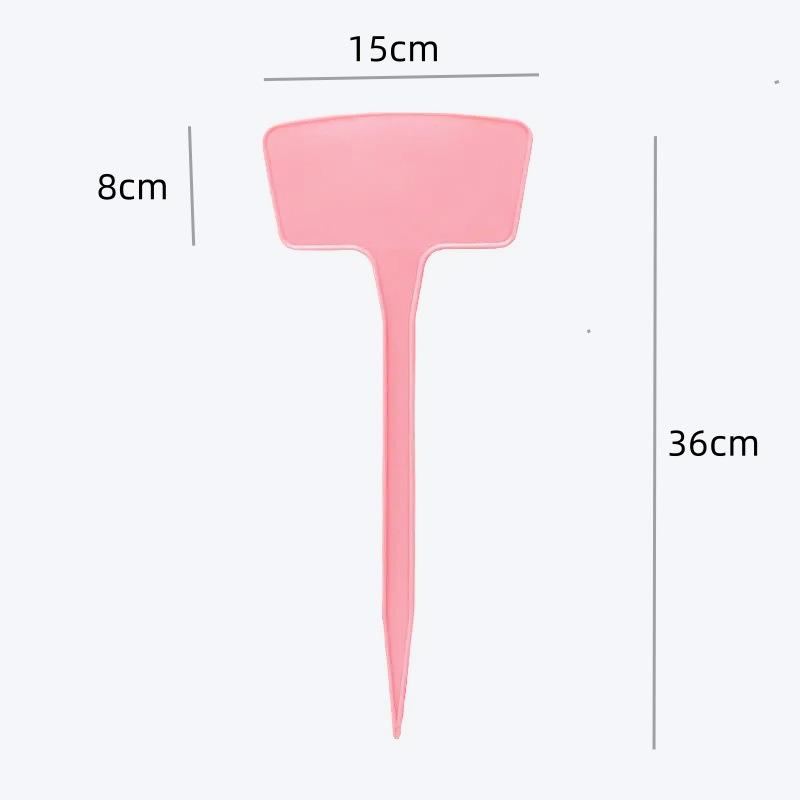 Large Thickened Plastic Ground Stake with Fan-shaped Marking Label for Gardening