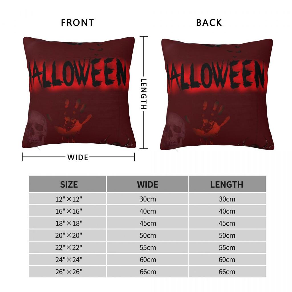 Halloween Themed Pillow Cover Polyester Pillow Case Cushion Cover Vintage Design Pillowcases For Sofa Bedroom Home Decor