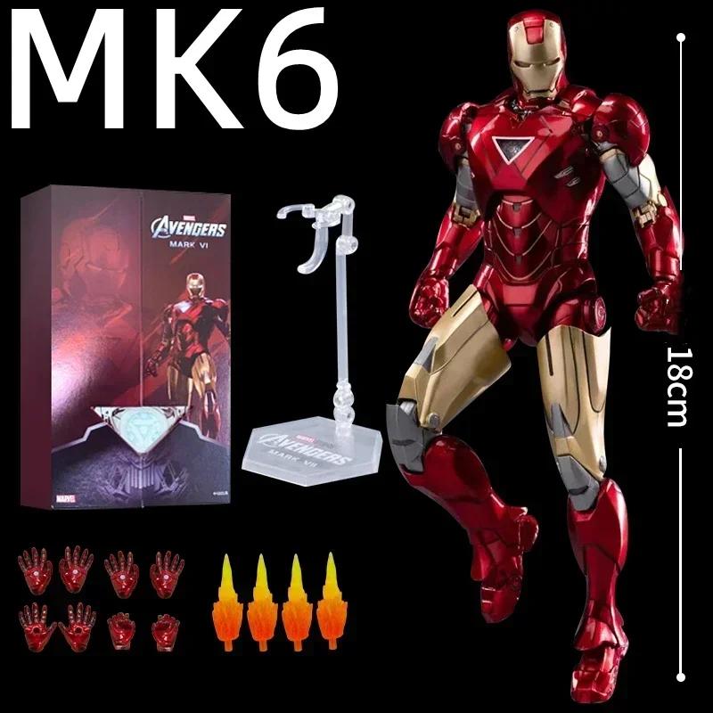 

HOT 100% Original IN stock LED Iron Man MK3 MK6 MK50 MK43 DIY Playthings Action Figure Tony Stark Collection Anime Model Children Present