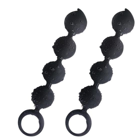 Waterproof Women Soft Rubber Anal Beads Butt Plug Adult Sex Toy Prostate Massage