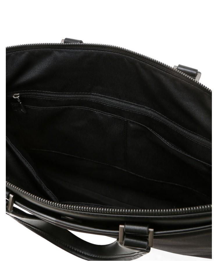 Daks Men'S Accessories Black Dd Logo Leather Briefcase_Dbba6E595Bk