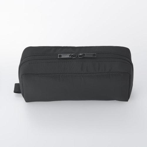 MUJI Gadget-Tasche aus Polyester, Schwarz, ca.. Breite 20 x Höhe 9 x Tiefe 6cm NDE16A1S