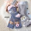 Autumn And Winter Coral Fleece Floor Socks Women'S Thickened Warm Three-Dimensional Cartoon Medium Tube Socks Cute Plush Sleep Pile Socks