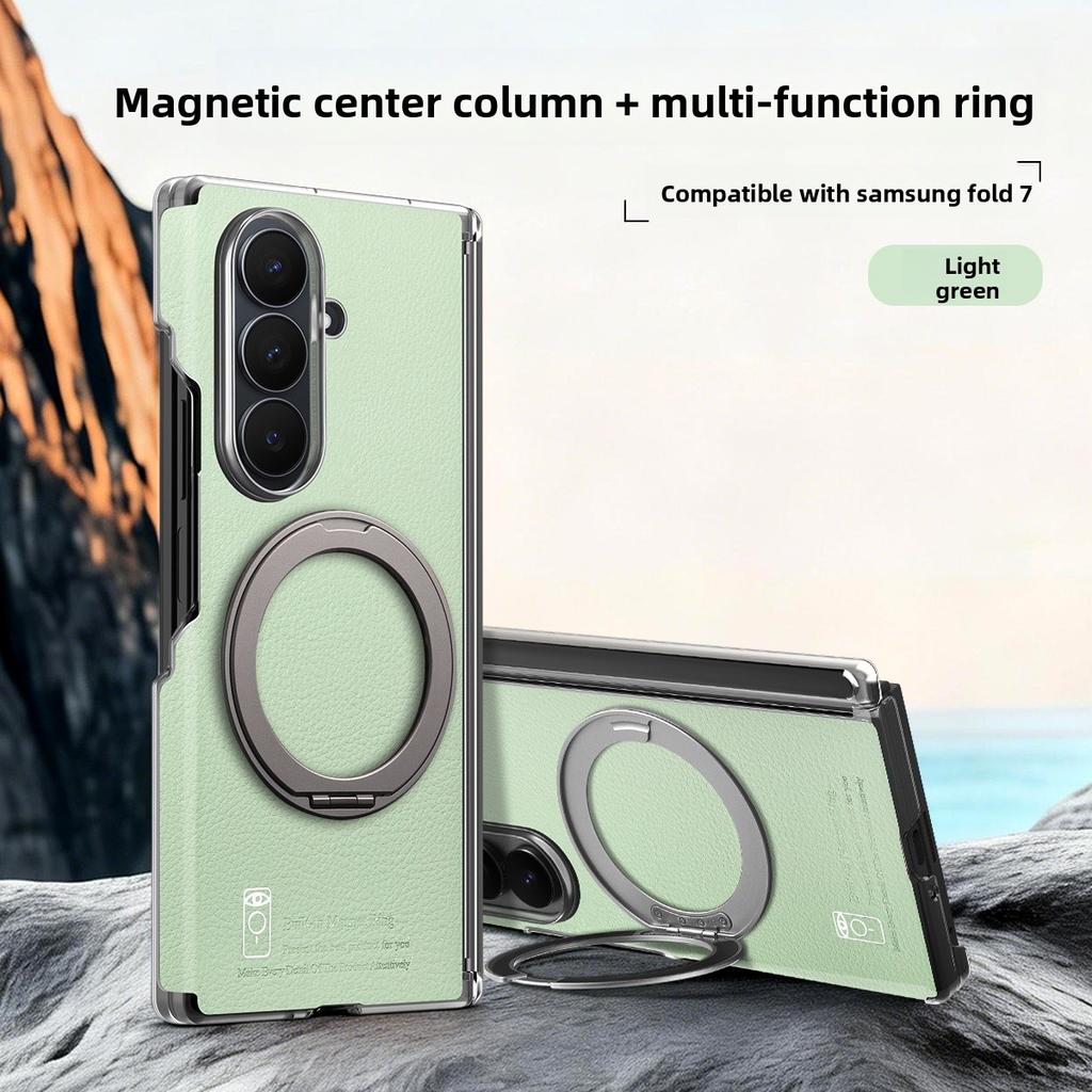 360 Rotating Ring Magnetic Hinge Protector Phone Case for Samsung Galaxy Z Fold 7 6 5 4 for Magsafe Charge Charging Cover