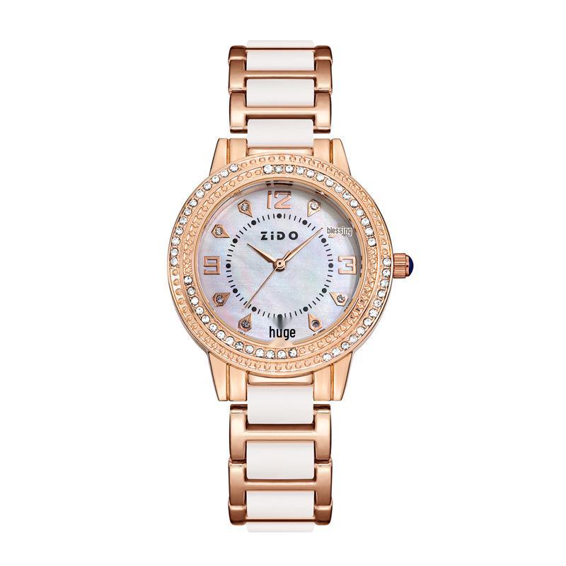 Women s Quartz Faux Ceramic Niche Watch Bare Watch