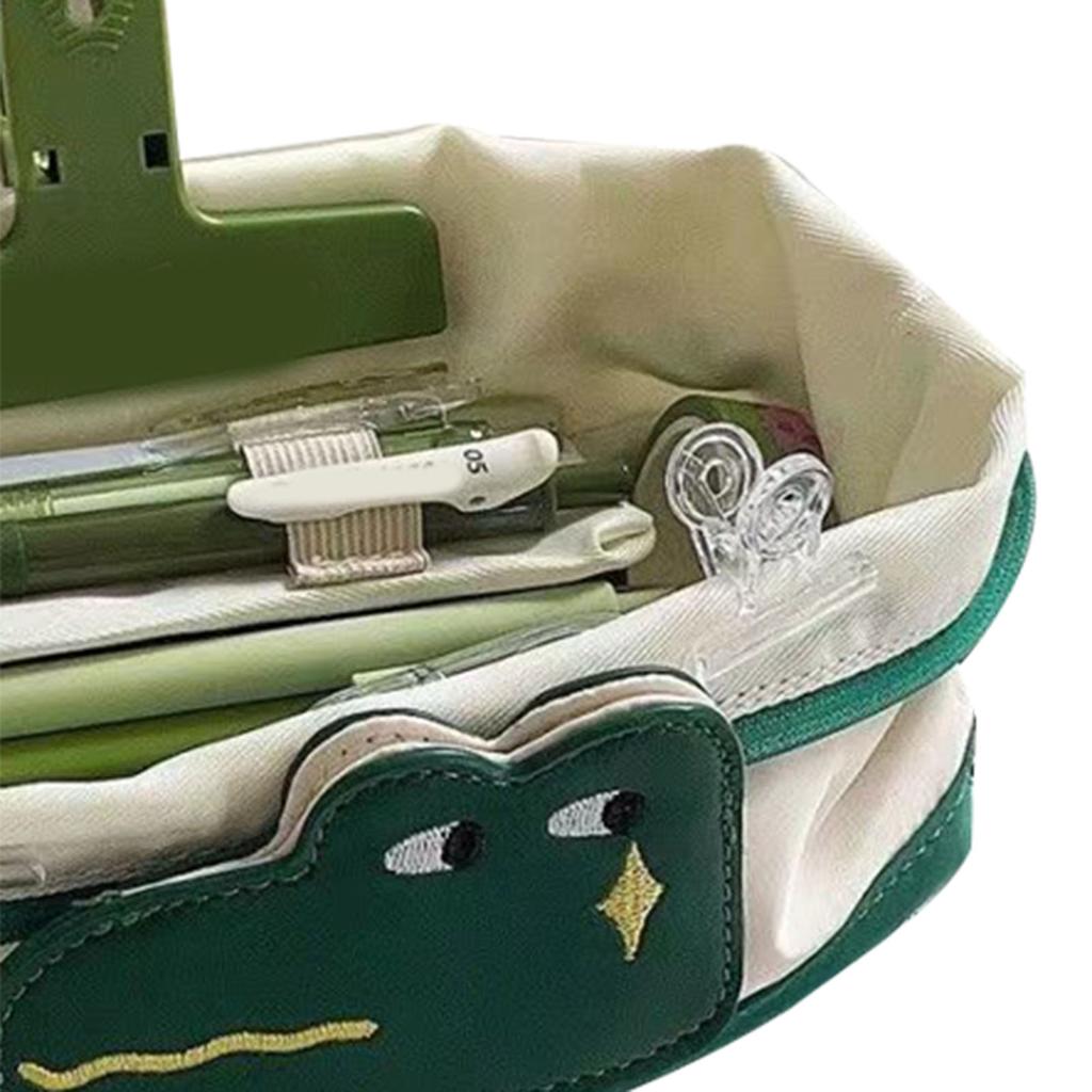 Large Pen Bag Cute Animal Style Stain Resistant Polyester  Large Pencil Case for School Offic