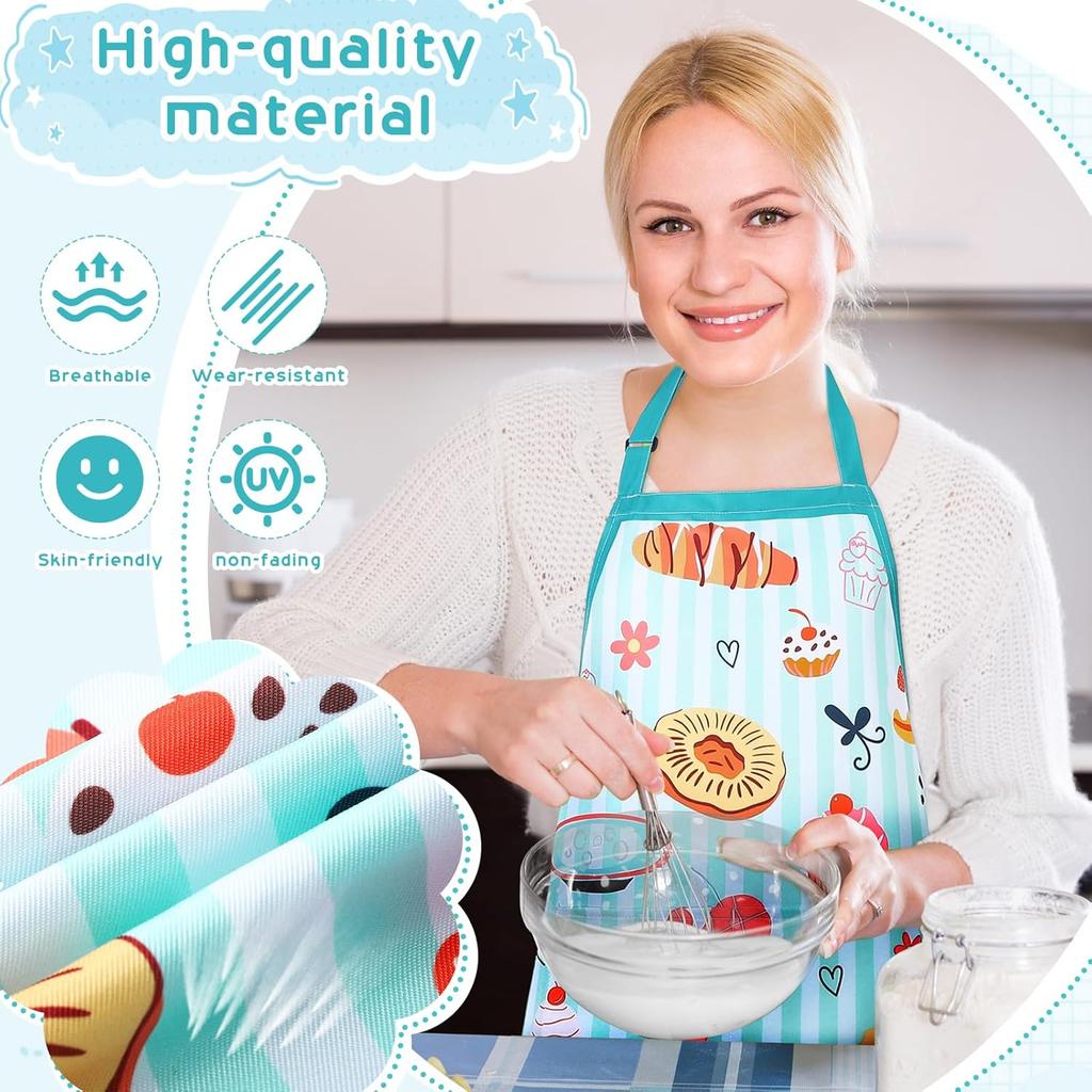 Funny Baking Apron for Women, Kitchen Cooking Aprons for Women with 2 Pockets, Baking Gifts for Womens