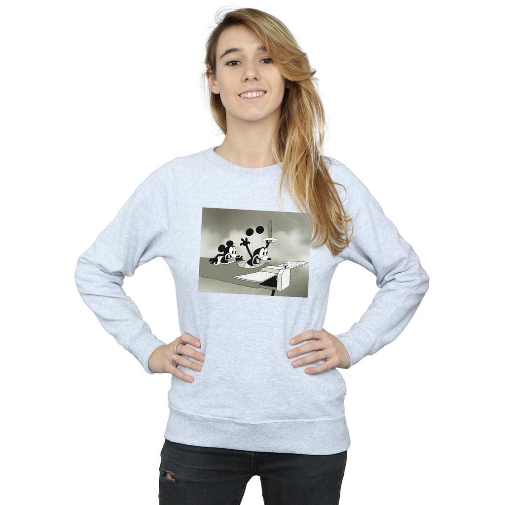 Disney Damen/Damen Mickey Mouse Verrückter Pilot Sweatshirt