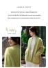 Women's V-Neck Heavyweight Pure Wool Cardigan Coat - Autumn/Winter Style, Pocketed, Buttonless, Plush Long Hair, Plus Size, Mid-Length