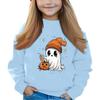 Halloween Day Girls Round Neck Pullovers For Kids Printed Baby Tops