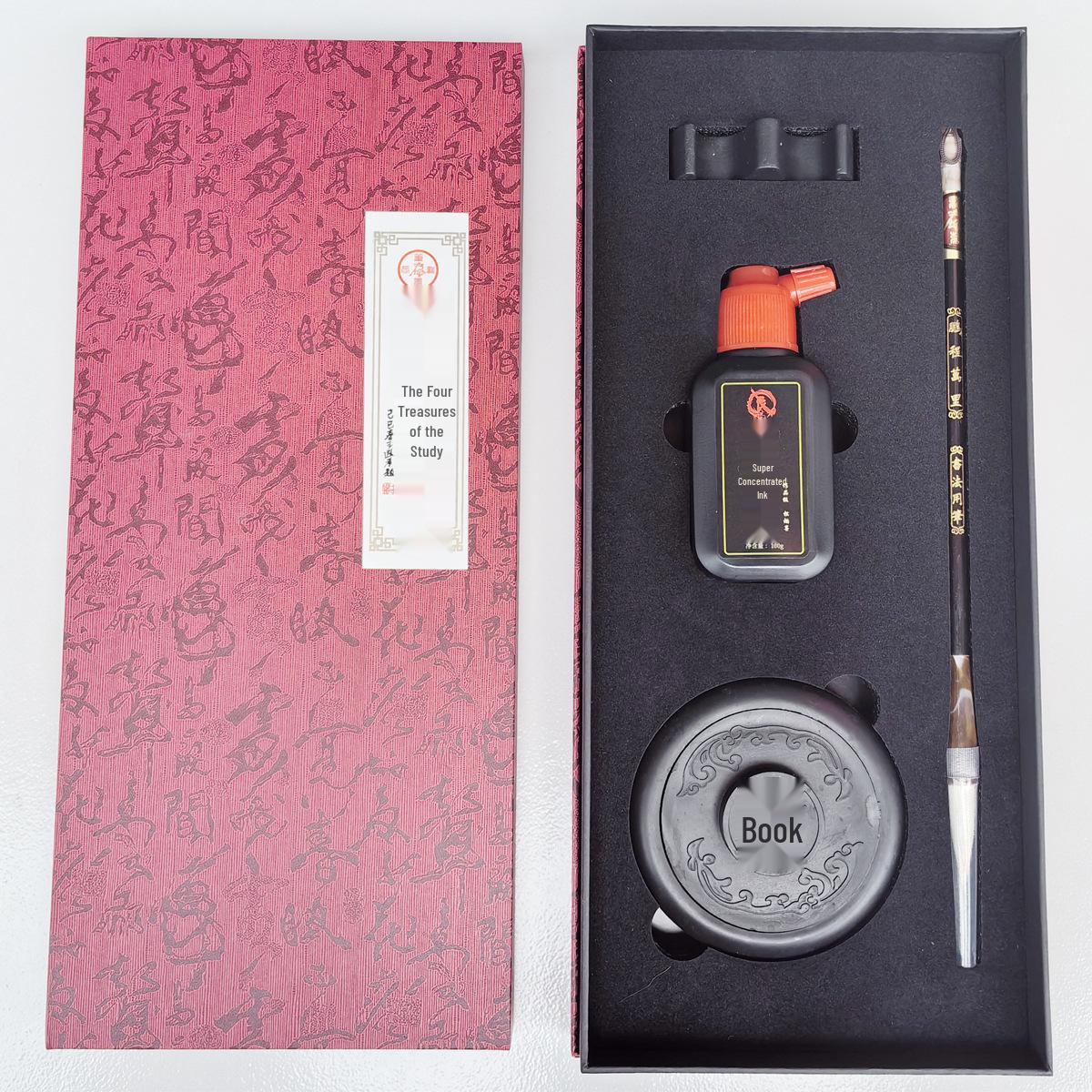 Four Treasures Calligraphy Set: Beginner s Brush, Ink, Paper, and Inkstone for Adults—a Cultural Gift for Calligraphy Practice