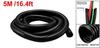 Uxcell Corrugated Tube, Electrical Wiring Tube, Polyethylene, Black, 5m Long, 42.5mm Outer Diameter