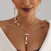 Accessories, Versatile High-End Special-Shaped Imitation Pearl Necklace Women, Splicing Chain Necklace