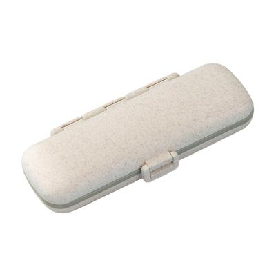 Medizinbox Klein Tragbar 7 Fächer Behälter Reise-Medizinbox für Tasche Täglicher Gebrauch Beige