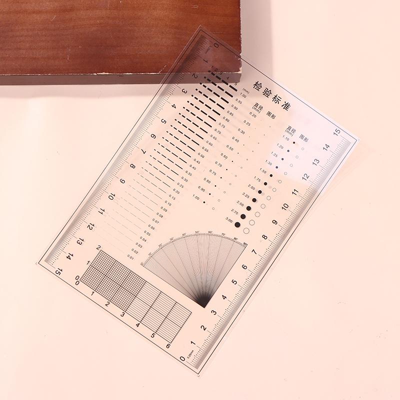 1/2 шт. Измерительная линейка Поверхностная карта для тестирования пор Калибровочная линейка Индикатор часового типа Внутренний диаметр Микроскоп Микрометр