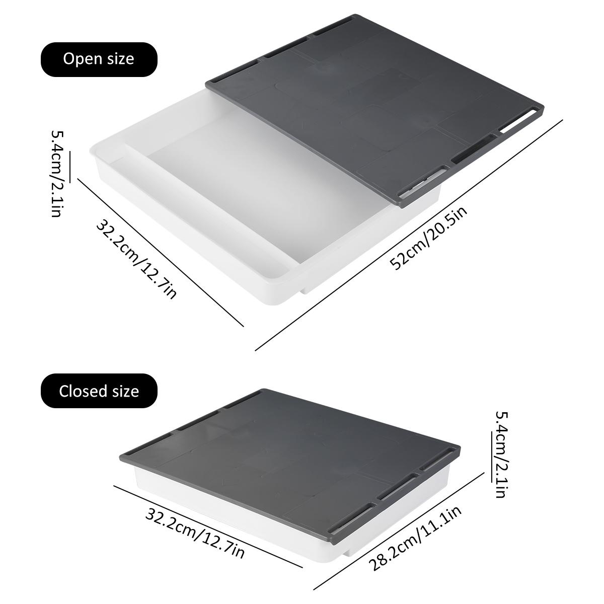 Self Stick Pencil Tray Desk Table Storage Drawer Organizer Box Under Desk Stand Self-adhesive Under-drawer Storage Organization