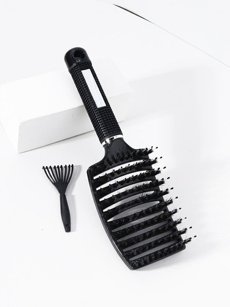 2er Kammset, Borsten großer gebogener Kamm und Reinigungszinken, gebogener belüfteter großer gebogener Kamm, Speziell für Echthaarperücken