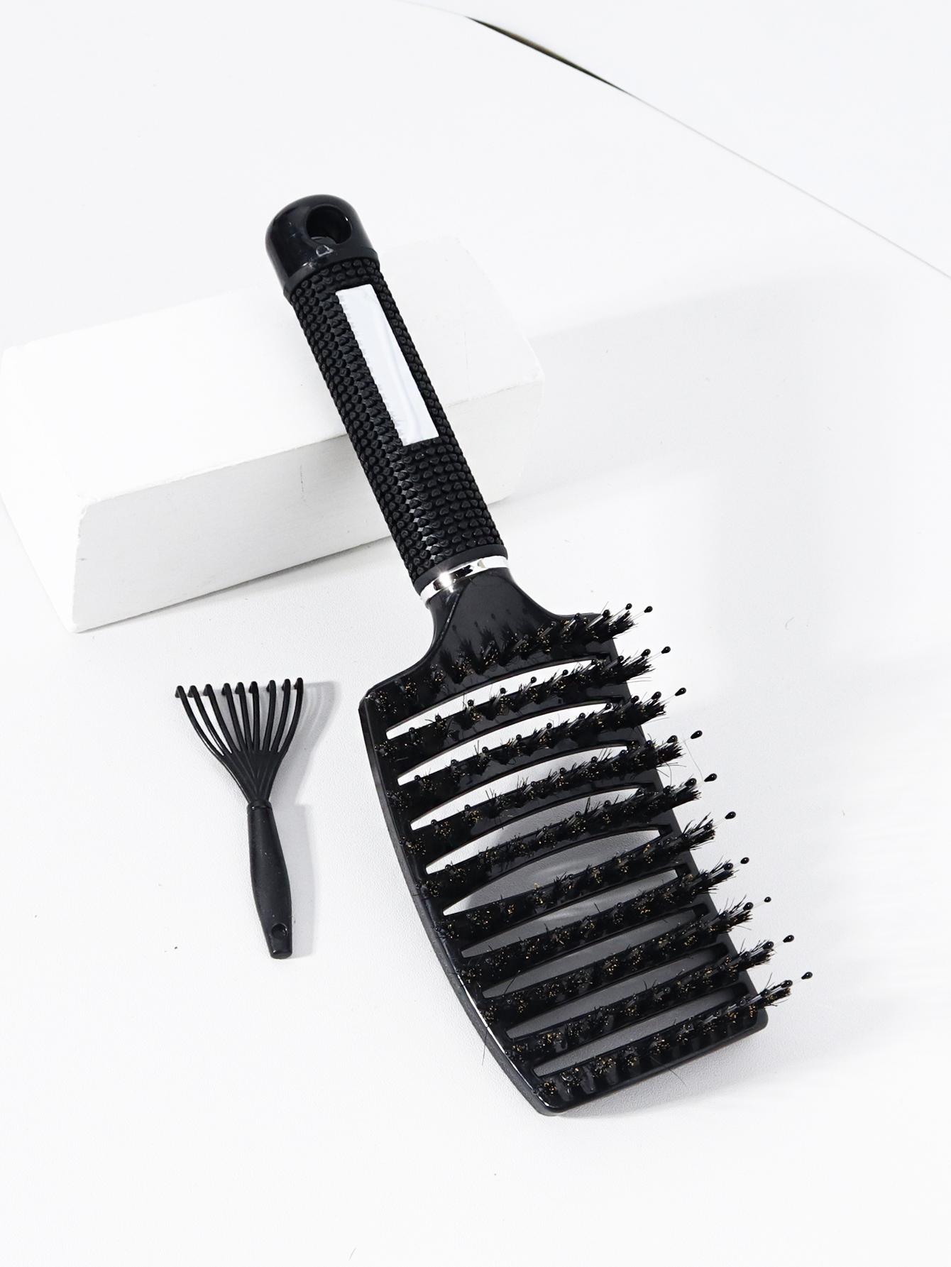 2pcs comb set, bristle large curved comb and cleaning claws, curved ventilated large curved comb,Special for real hair wigs