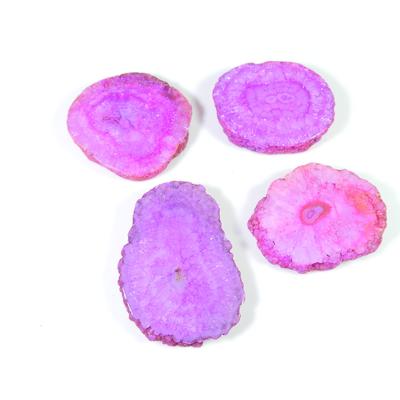 Dyed Window Solar Druzy Agate Fancy Shape Slice Crytsal Gemstone Lot 33-40MM SK-1642