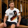 Herre fodboldfan T-shirt, Tysklands fodboldhold T-shirt, 2026 VM i fodbold Heppe T-shirt, Stilfuldt fan-beklædning til fodboldkampdag på stadion