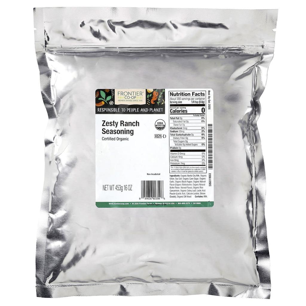 Frontier Co-op Organické pikantní rančové koření, 450 g (453 g)
