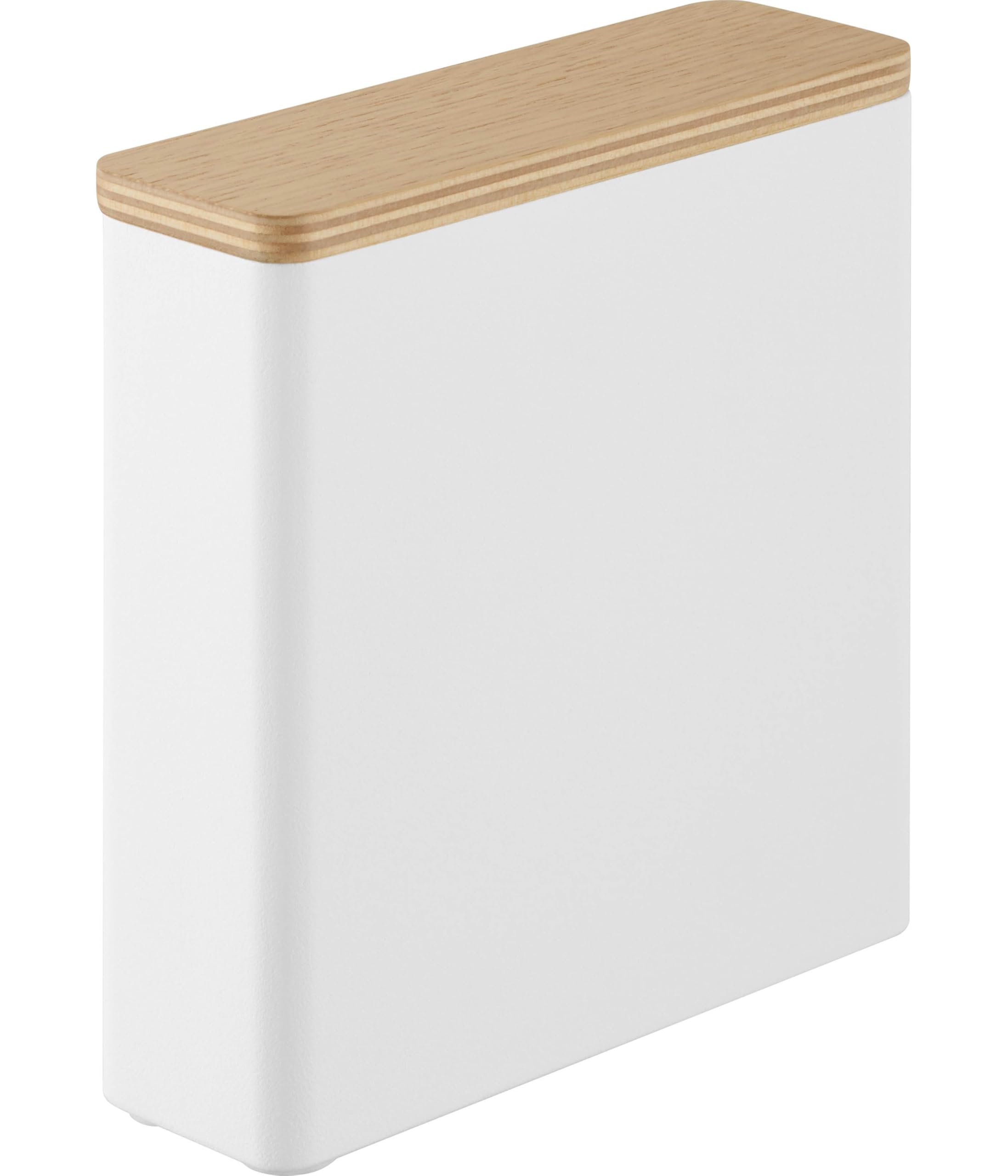 

Yamazaki Slim Sanitary Storage x x with Dividers and for Sanitary and Toilet Product Number 10398 Case, Natural, W14.7 D4.7 H15.6cm, RIN, Lid, Use,