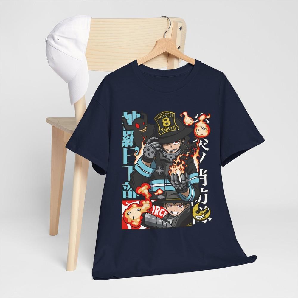 Shinra Tshirt Fire Force Skitaru Shonen Tamaki Fire Ffighters Benimar Shirt M