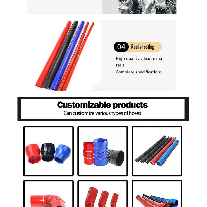ID16-135mm Length100-1000mm Black Straight car silicone hose Intercooler Coolant Tube turbocharger connector tube Universal pipe