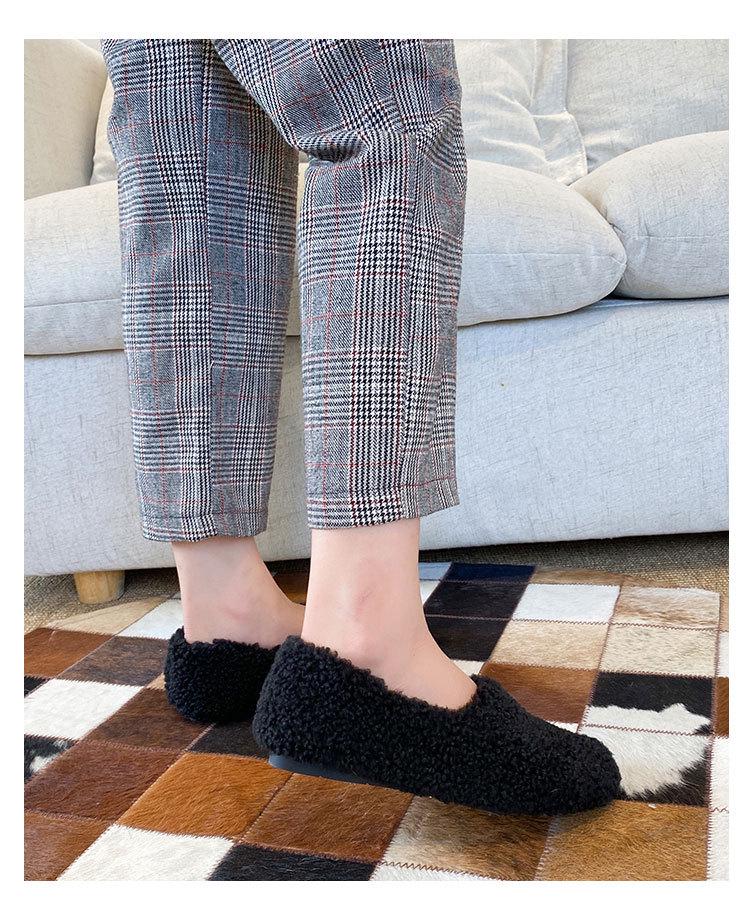 Women's Furry Velvet Lamb Wool Loafers - Autumn/Winter Large Size (41-43)