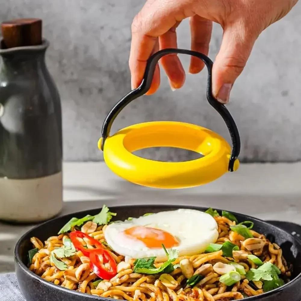 1pcs Cooking Gadgets Fried Egg Mold 3-in-1 Flips Easy To Make Egg Tools DIY with Handle No-Leak Egg Ring for Breakfast