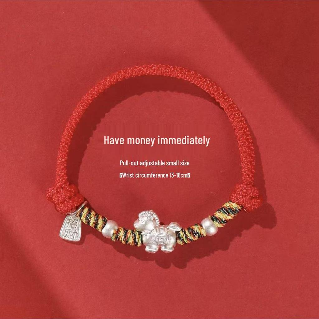 2026 Year of the Horse Red String Bracelet for Women - Woven Rope Gift for Girlfriend