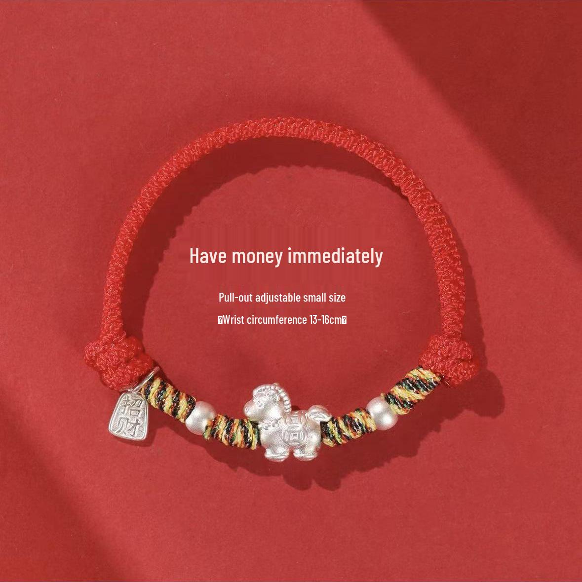 Красная нить-браслет 2026 Год Лошади для женщин - Плетеный шнурок, подарок для девушки