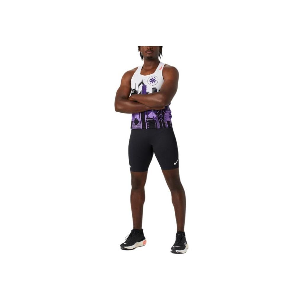 Nike Dri-Fit Adv Running Singlet Slim Fit Architectural Print Sleeveless Vest Men Tops Multicolor FV6335-100