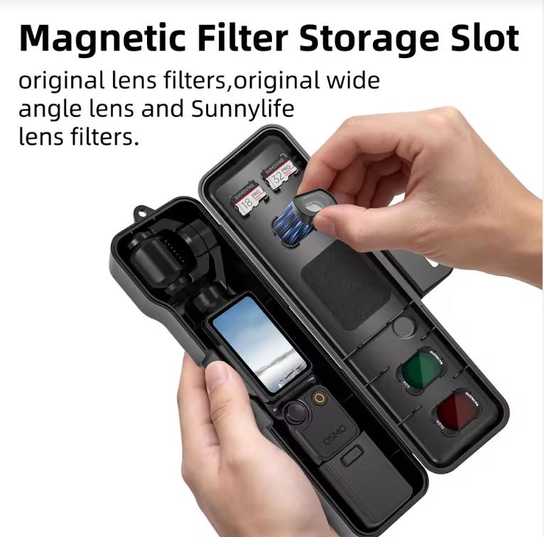 Accessories Set for DJI OSMO Pocket 4, Screen Protector & Lens Protective Case & Storage Bag & ND Filter & Selfie Stick Tripod