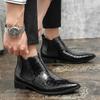 Retro Men Chelsea Boots Fashion Comfortable Ankle Boots For Men Shoes