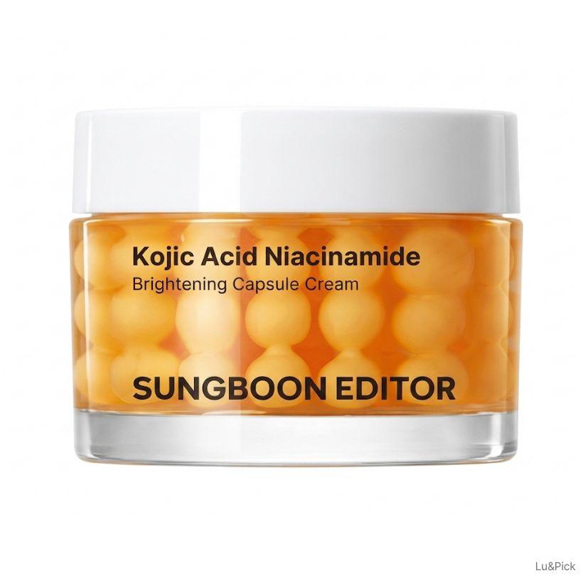 SUNGBOON EDITOR Kojic Acid Niacinamide Brightening Capsule Cream 50ml (May 2026 New Release) (+Free gift)